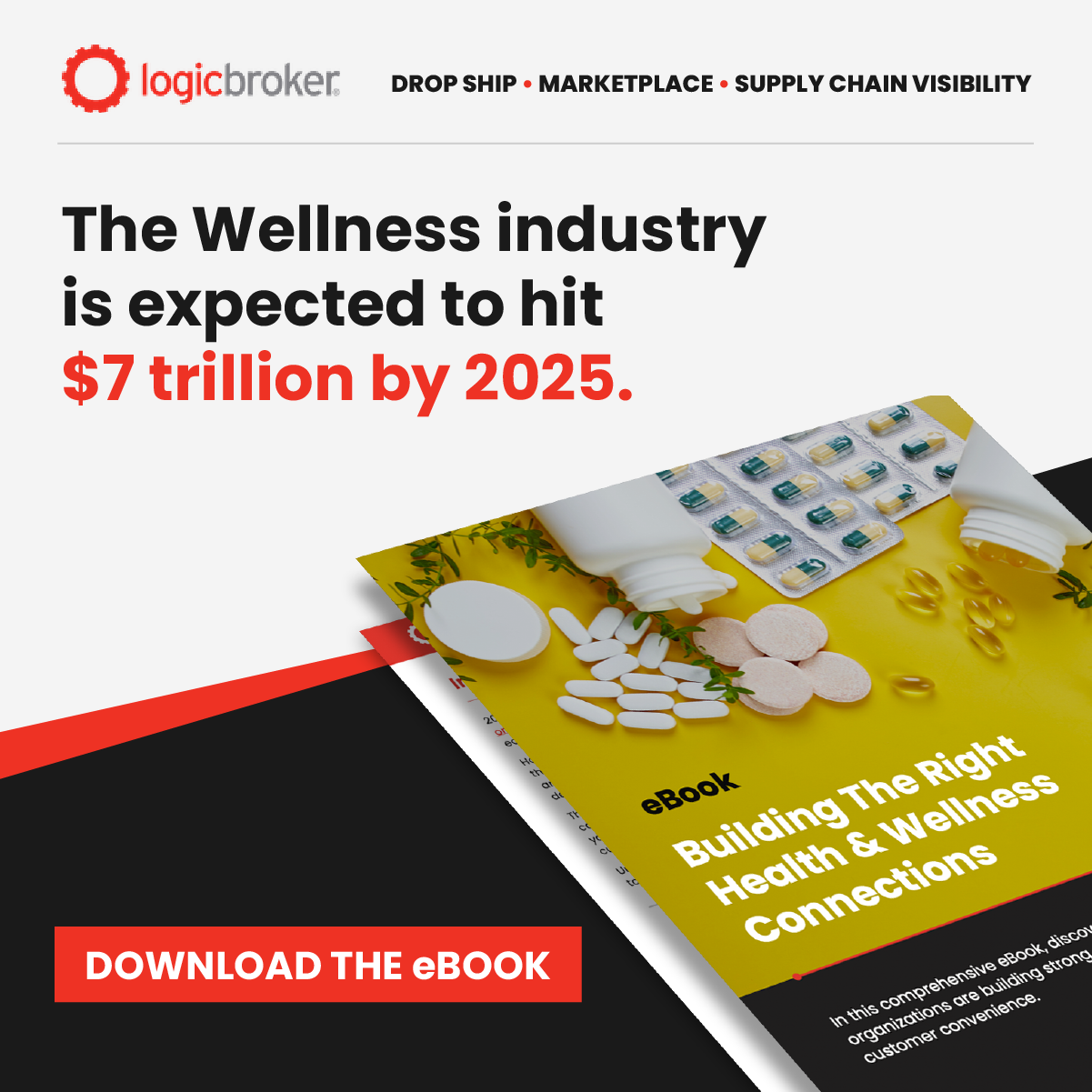 Logicbroker LinkedIn Ad: Health & Wellness eBook